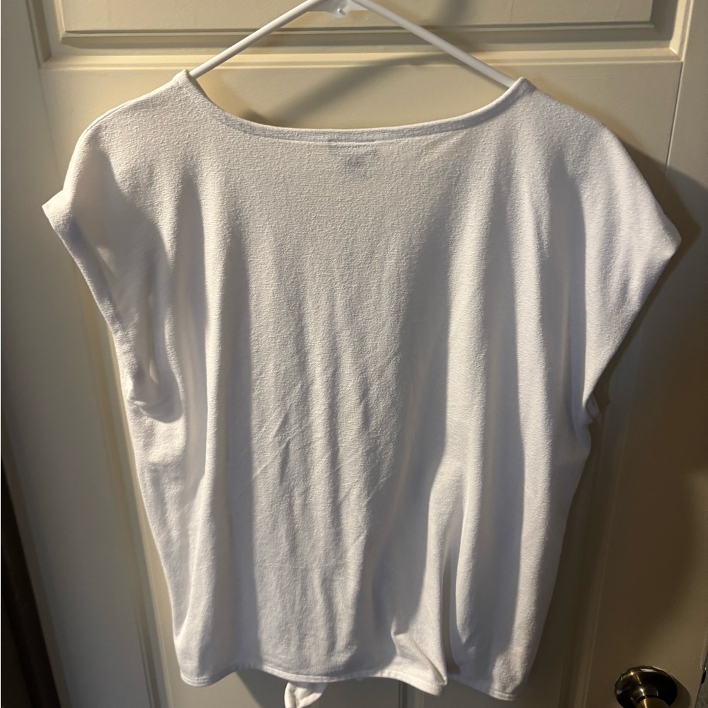 White V-Neck Women's Top - Picture 4 of 4